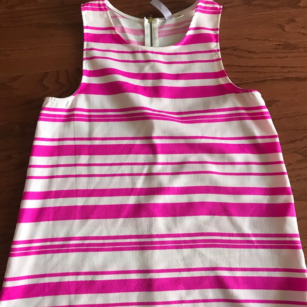 Hot pink stripe tank